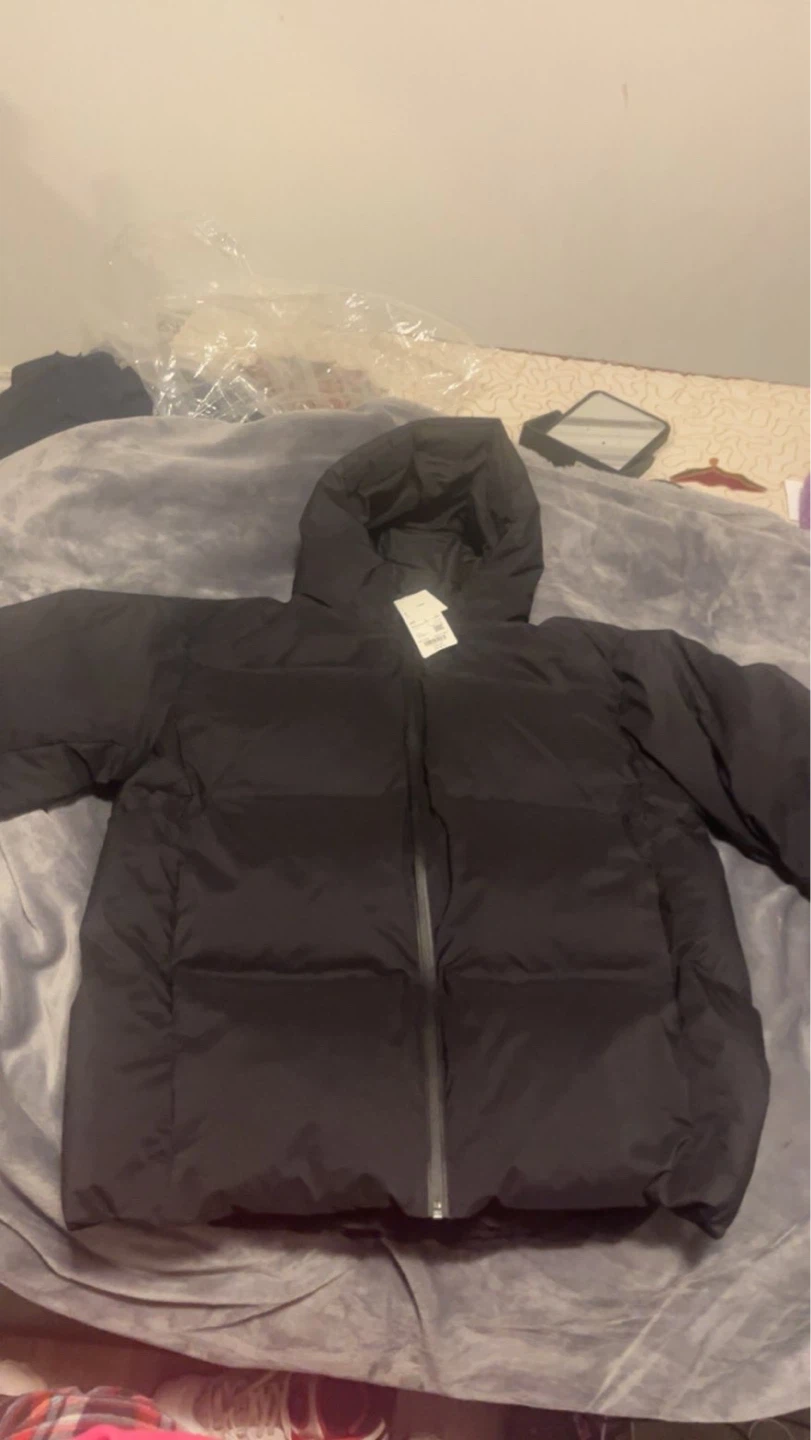 Uniqlo Hooded Puffer Jacket Black XL