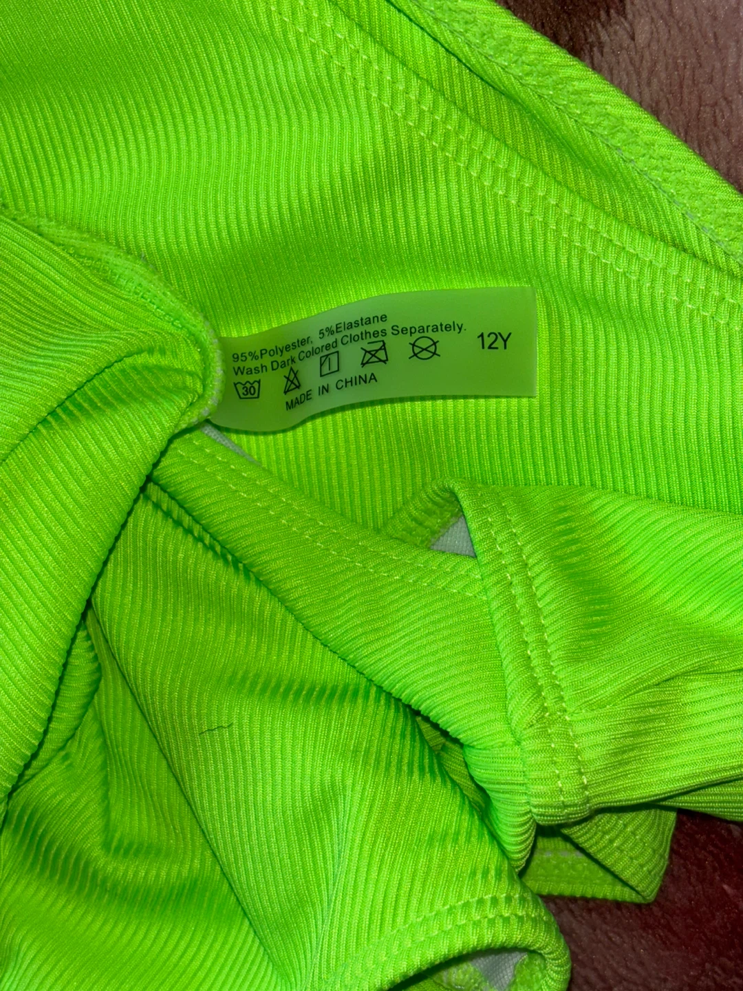 Kids girls Neon Green Cut-Out One-Piece Swimsuit - photo 3