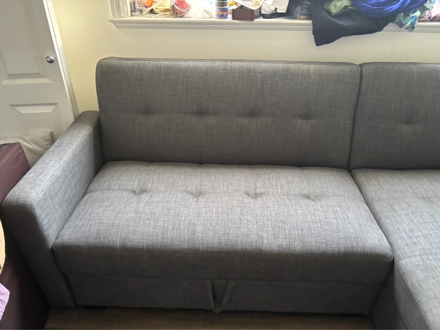 Grey Sectional Sofa with Storage - photo 3