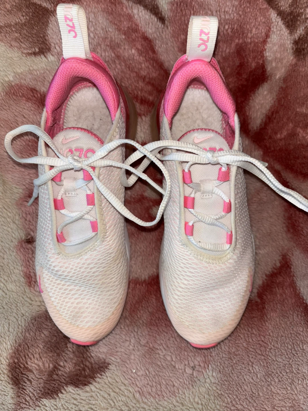 Nike Air Max 270 White Pink, Kids Sneakers, Size 2 - photo 2