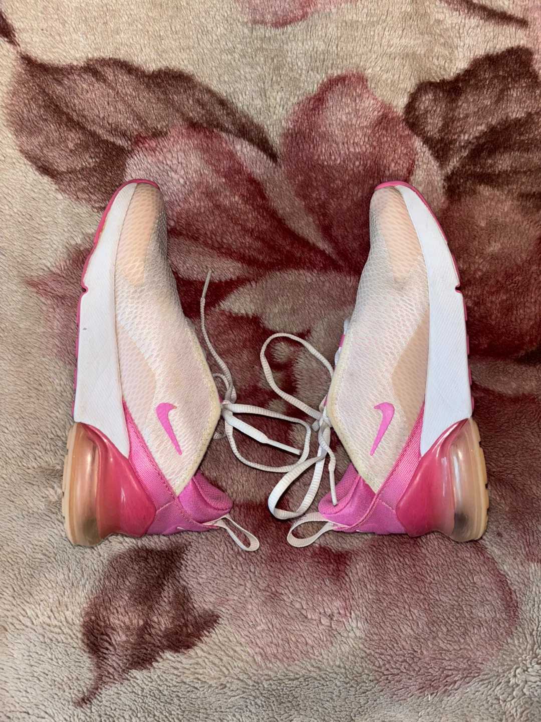 Nike Air Max 270 White Pink, Kids Sneakers, Size 2 - photo 4