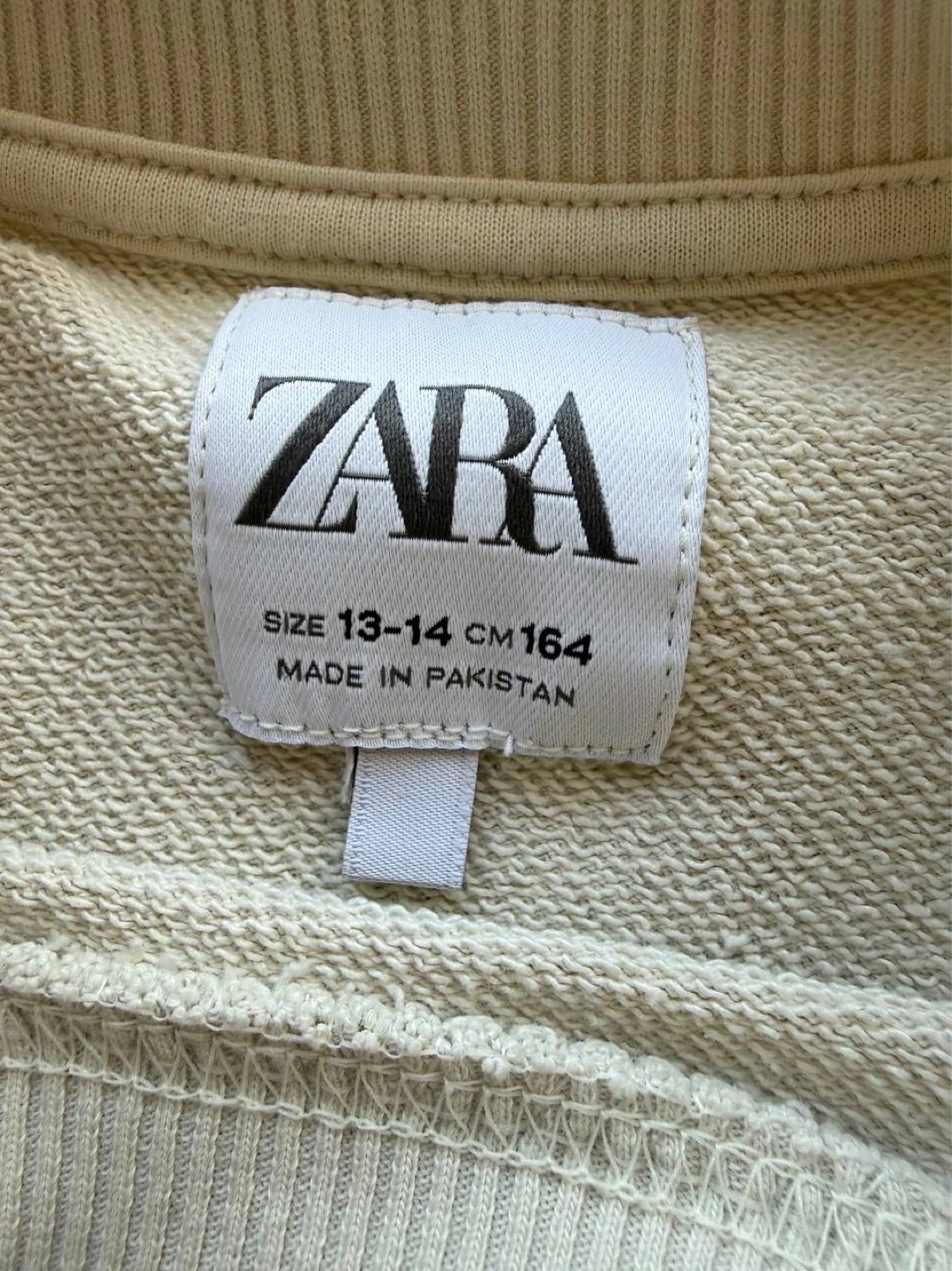ZARA Crewneck Sweatshirt Size 13-14Y CM164 Cream - photo 4
