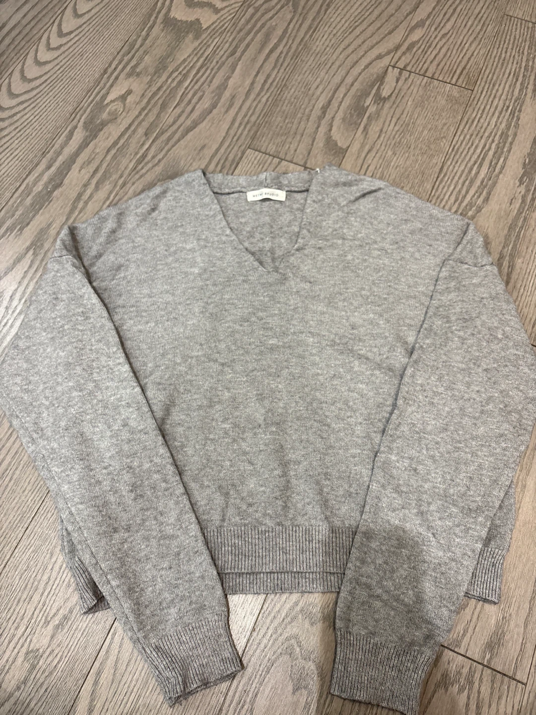 Grey V-Neck Sweater
