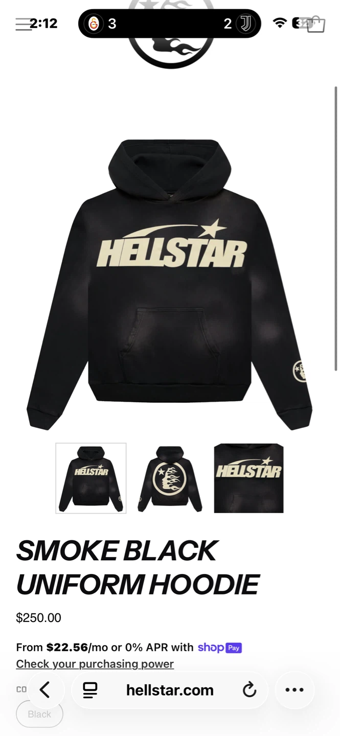 Hellstar Smoke Black Uniform Hoodie - photo 5
