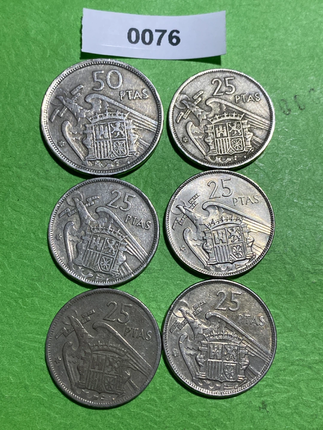 50 & 25 Pesetas Coins - Spain 1957 - photo 3