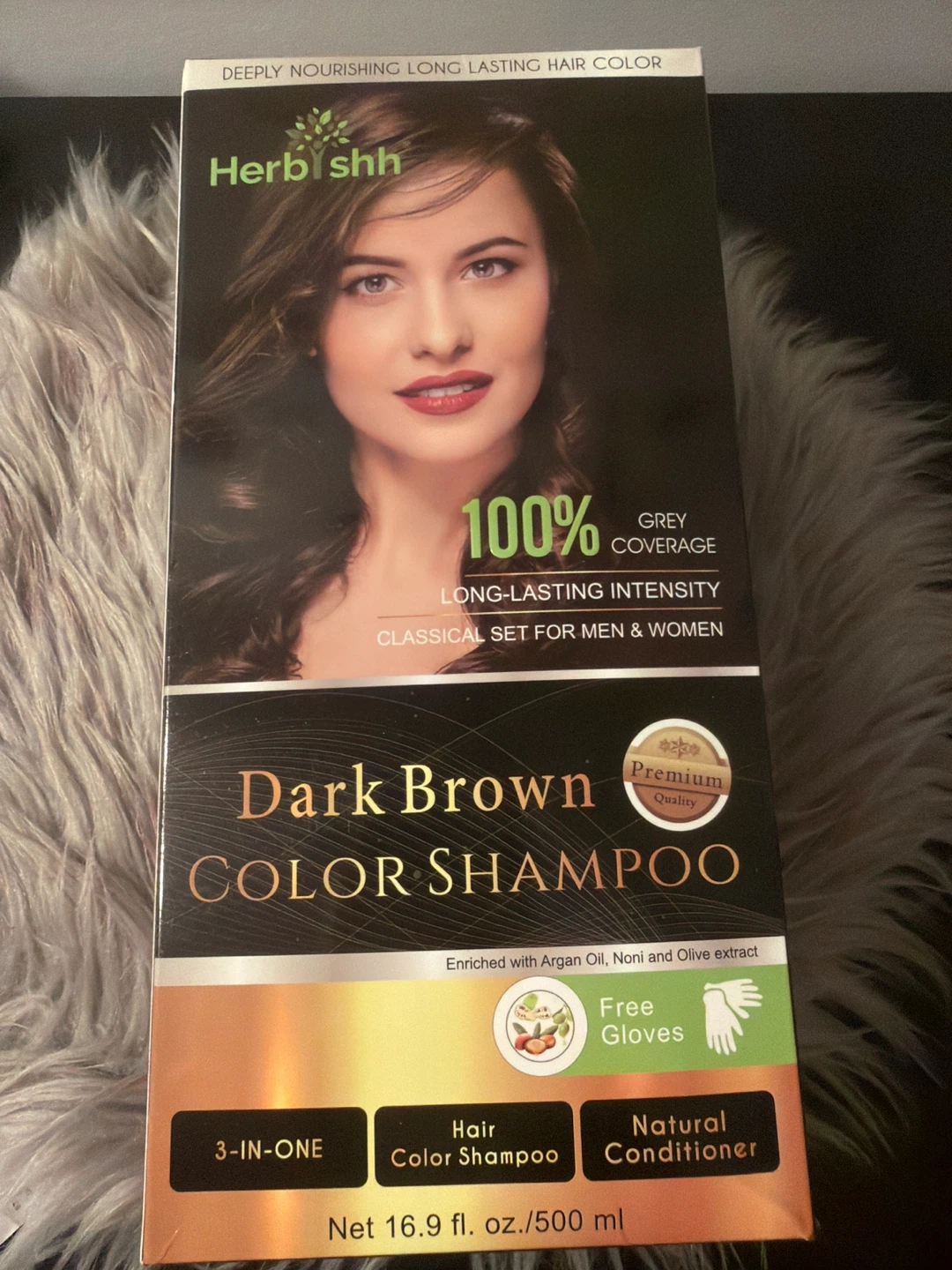 Herbish Dark Brown Color Shampoo NEW 500ml - photo 2