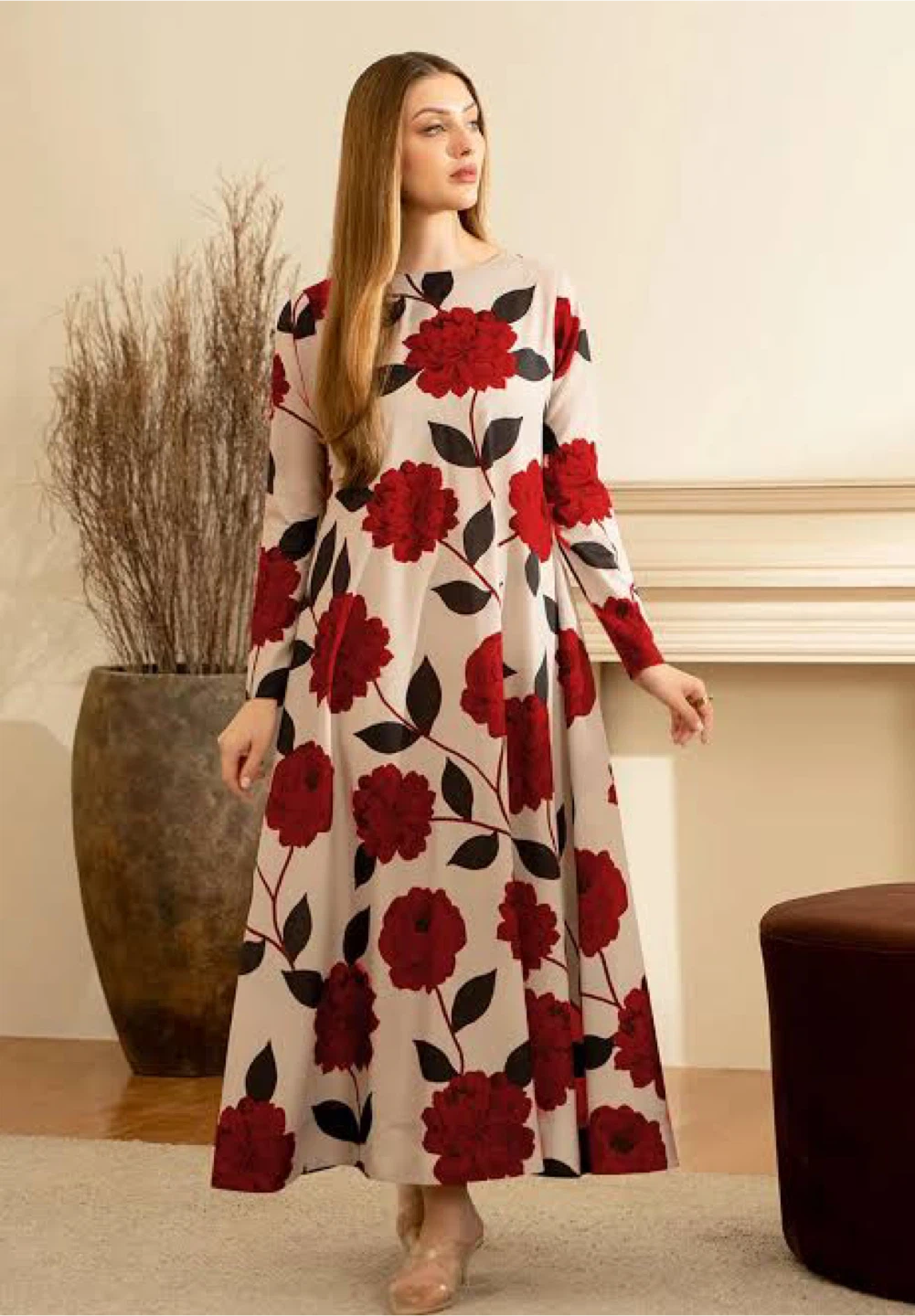 Women's Floral Print Maxi Dress - photo 3
