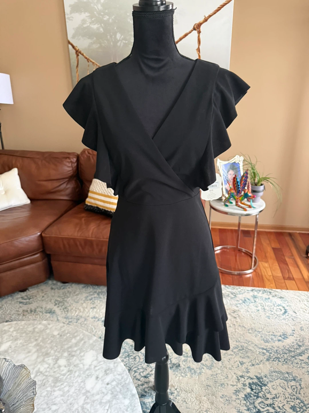 Altard State Black Ruffle Wrap Dress - photo 2