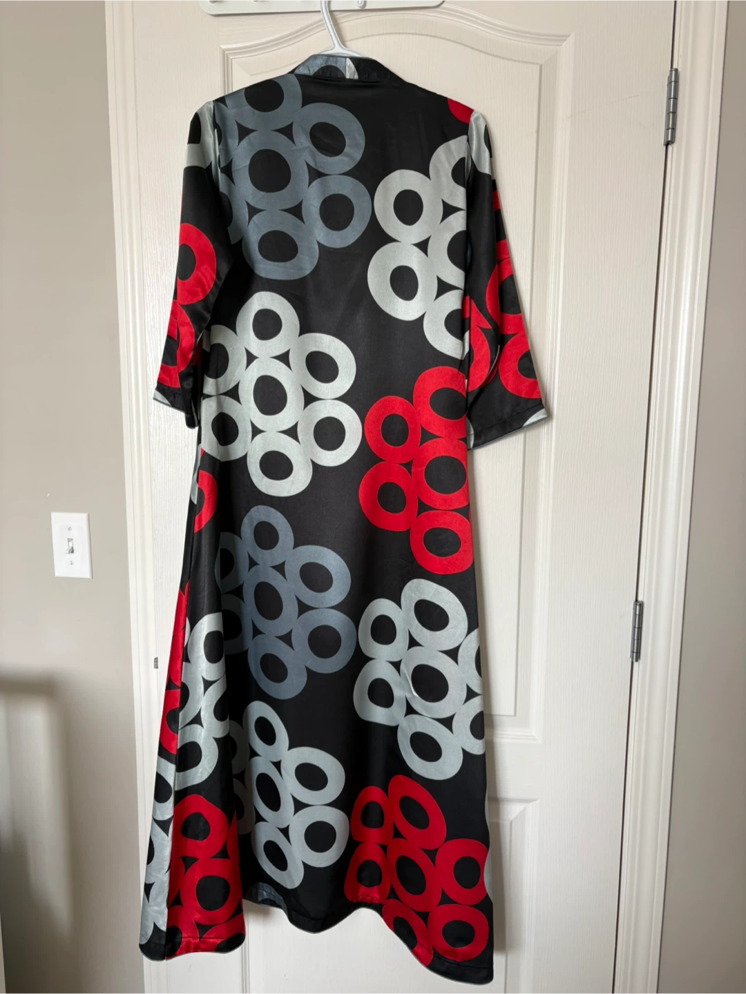 Long Kimono Robe with Graphic Print - photo 2