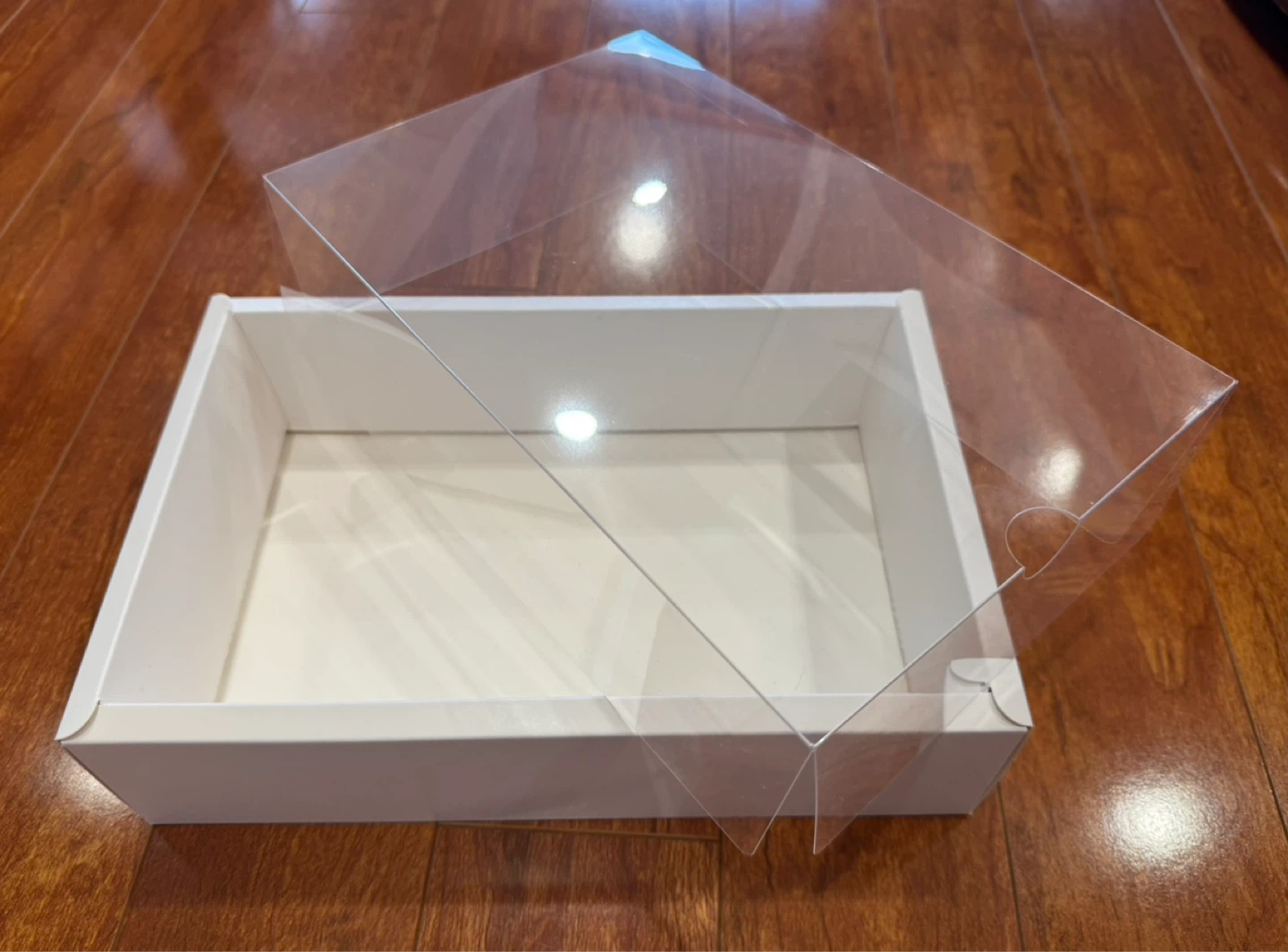 White Gift Box with Clear Lid