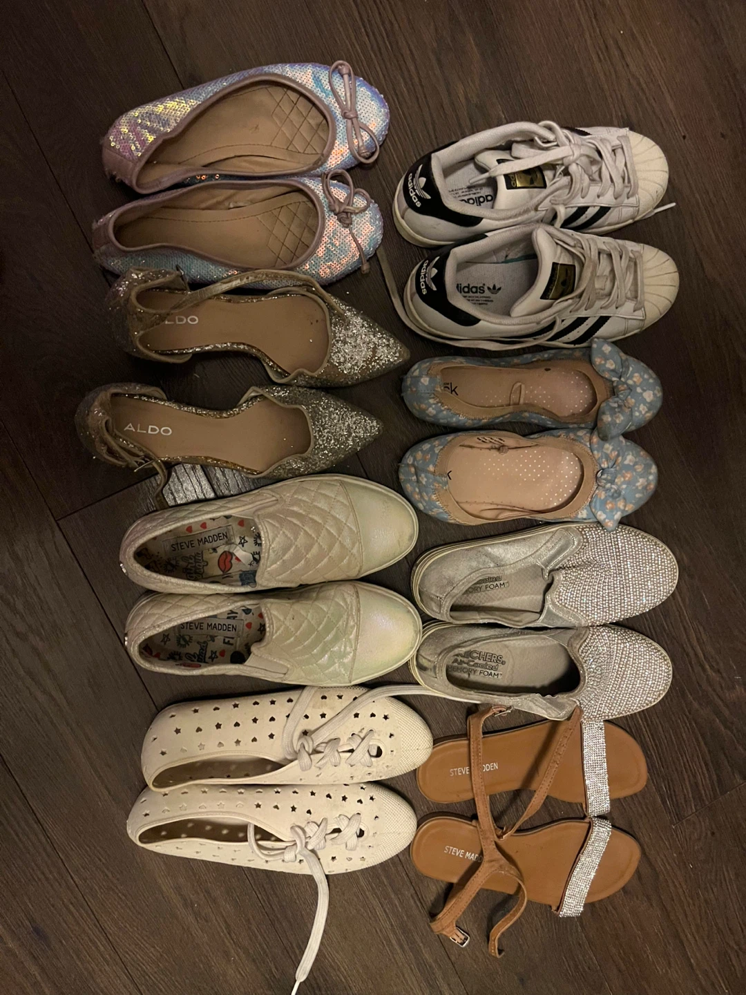 Assorted Women's Shoes: Adidas, Steve Madden, Aldo