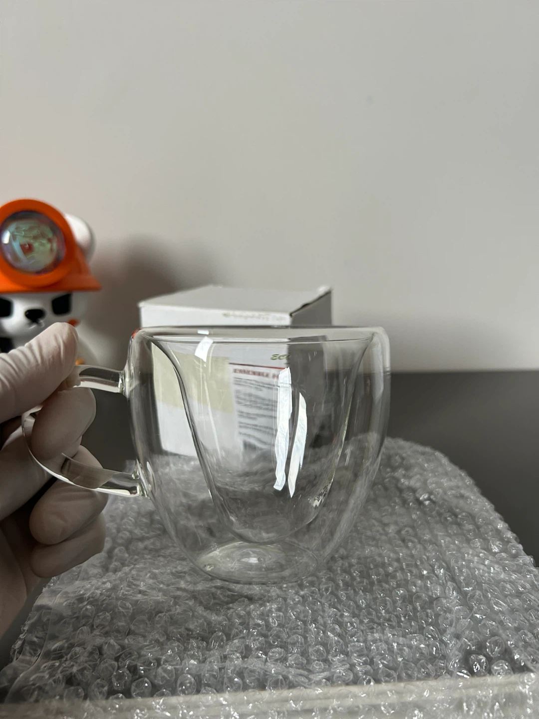 Heart Shape Double Wall Glass Coffee Mug - photo 3