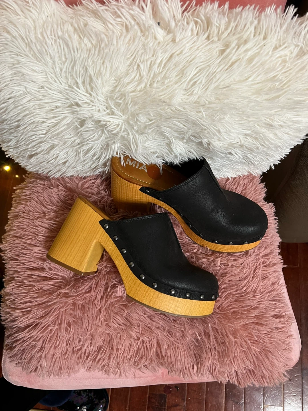 MIA Black Clog Platform Heels - photo 2