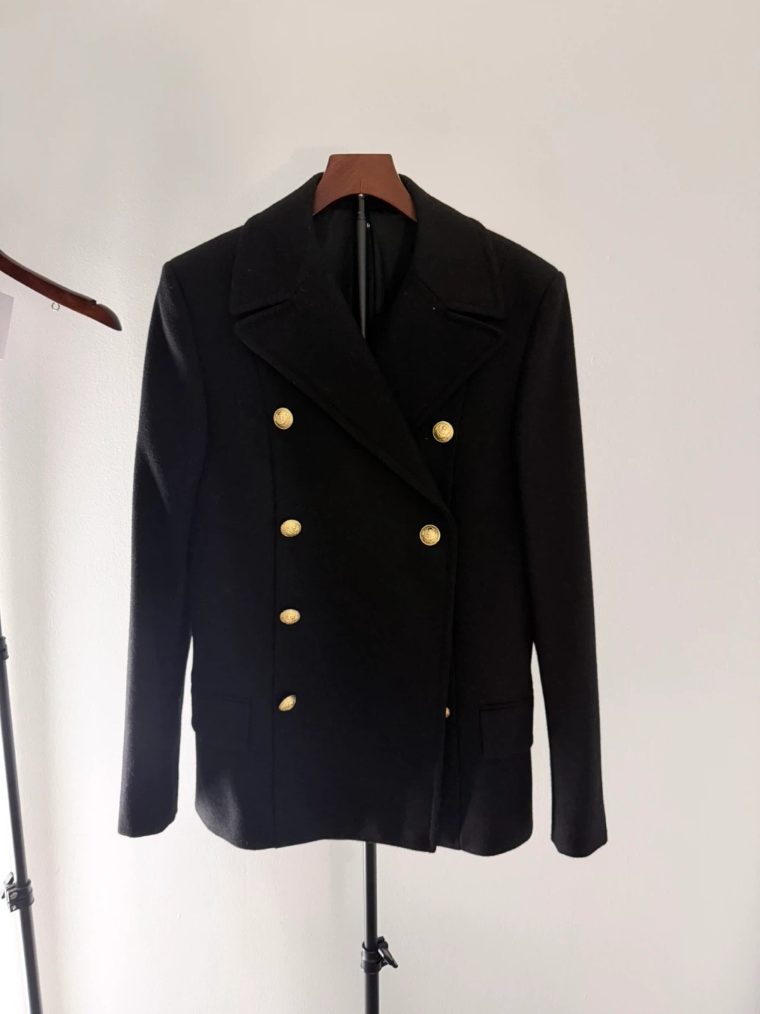 (New)Balmain Paris Double-Breasted Wool Peacoat - photo 2
