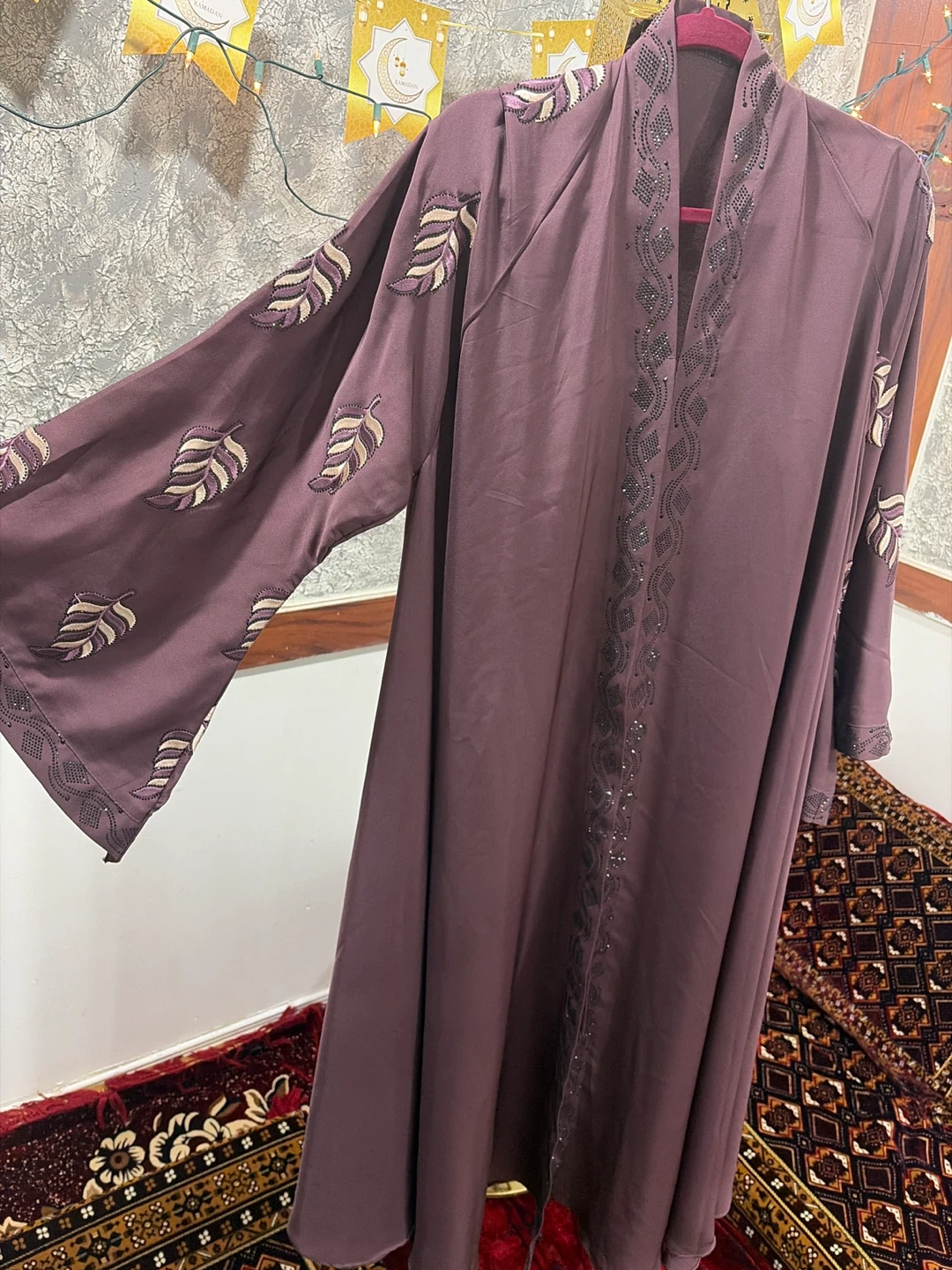 Brand New Embellished Purple Abaya