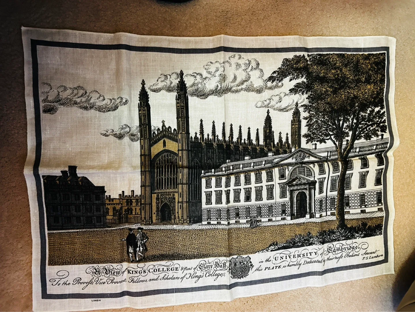 NEW LINEN Cambridge King's College Tea Towel