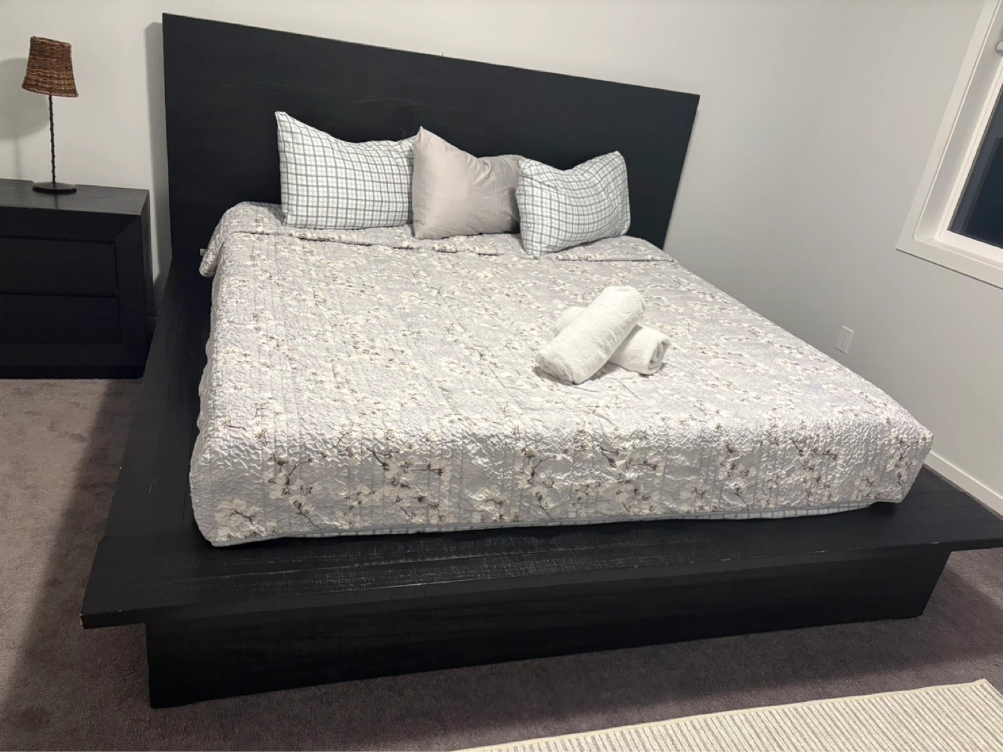 Black Platform Bed Frame king
