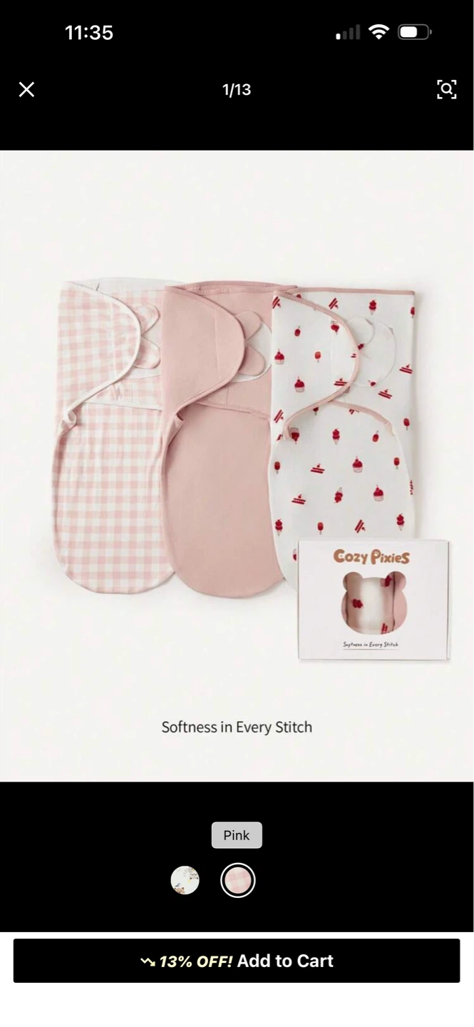 Cozy Pixies Newborn Swaddle Set