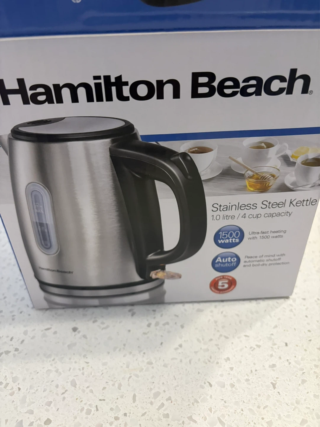 Hamilton Beach Stainless Steel Electric Kettle - 1.0L