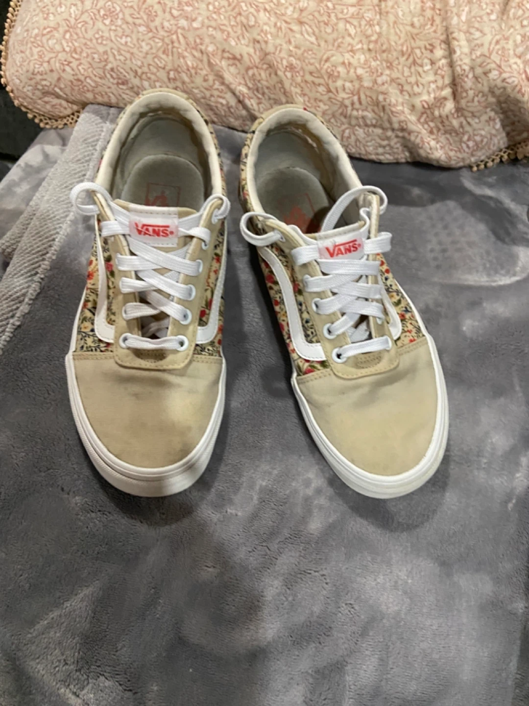 Vans Old Skool Floral Sneakers - Women's Size 10 - photo 2