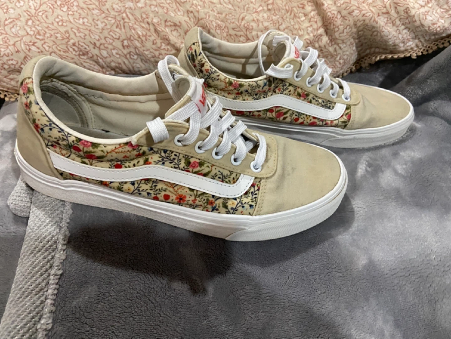 Vans Old Skool Floral Sneakers - Women's Size 10 - photo 3