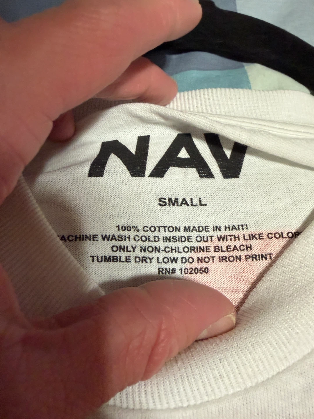 NAV Bad Habits But Good Intentions T-Shirt Small White - photo 4