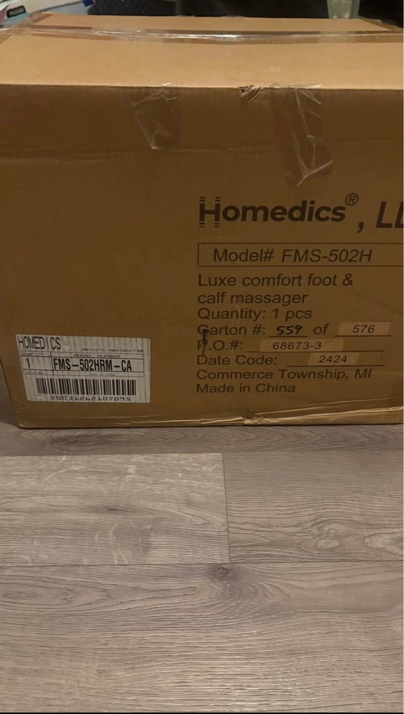 HoMedics Luxe Comfort Foot and Calf Massager FMS-502HRM-CA