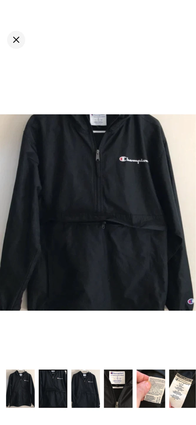 Champion Anorak Jacket - Black - Size S - photo 2