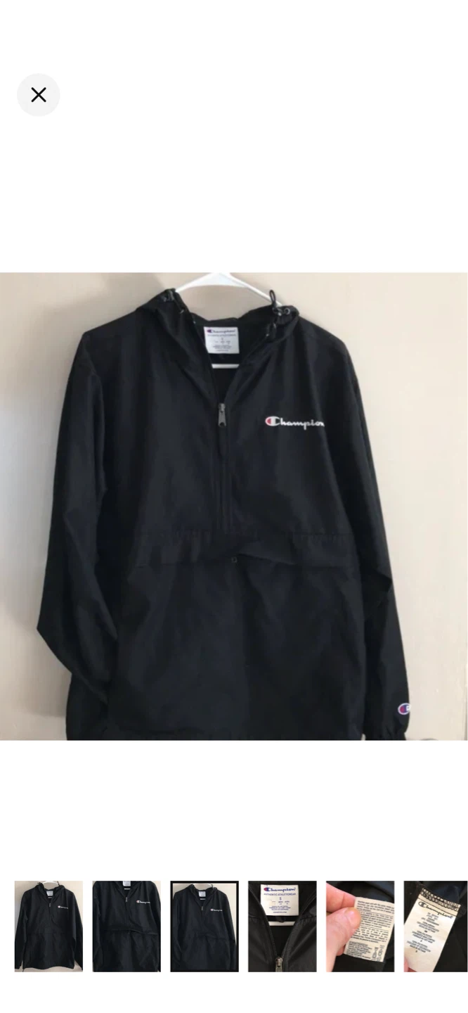 Champion Anorak Jacket - Black - Size S - photo 3