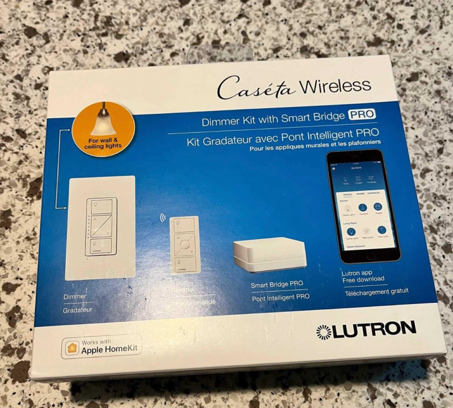 Lutron Caséta Wireless Dimmer Kit with Smart Bridge PRO