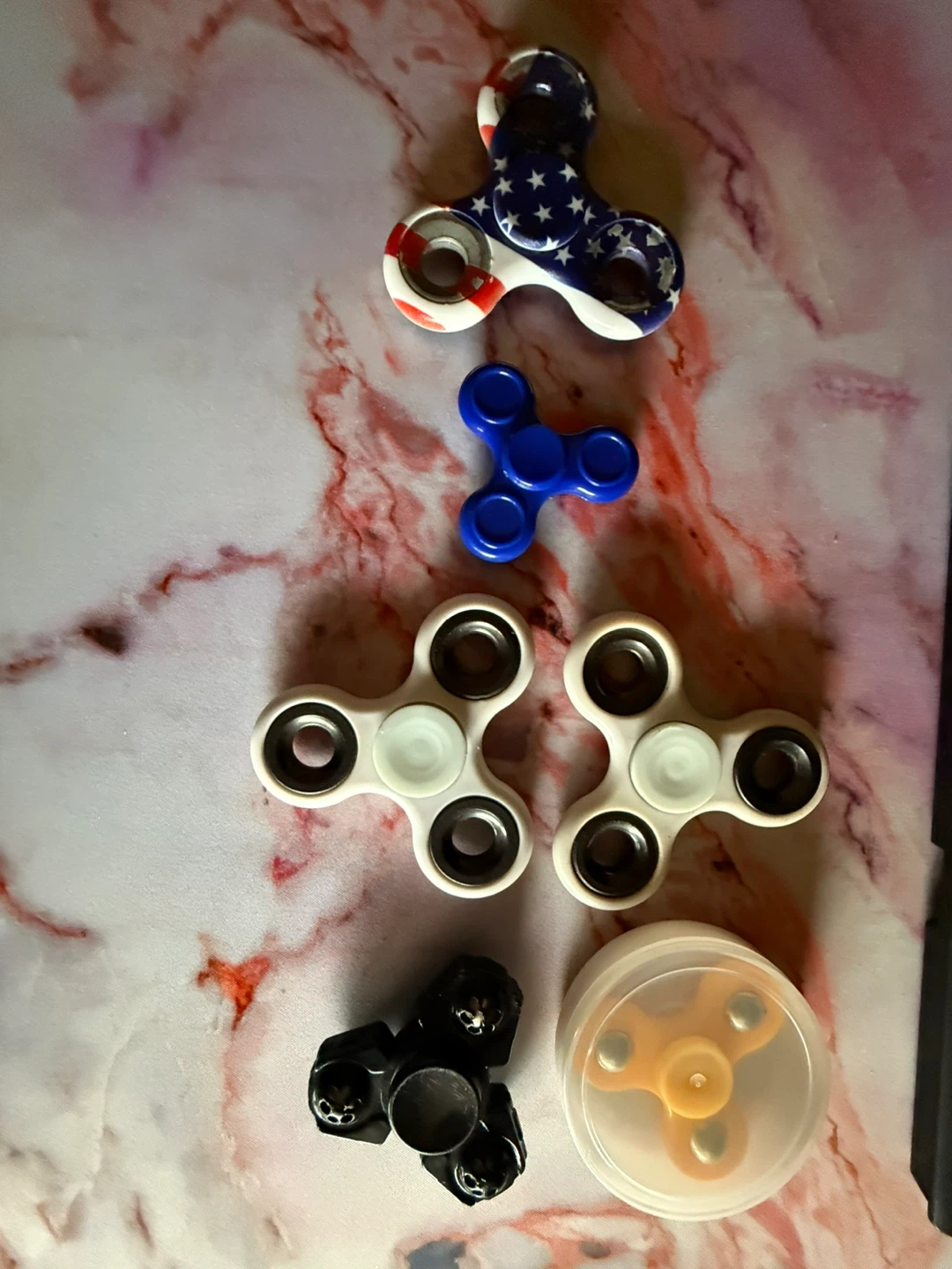 Lot of 5 Fidget Spinners