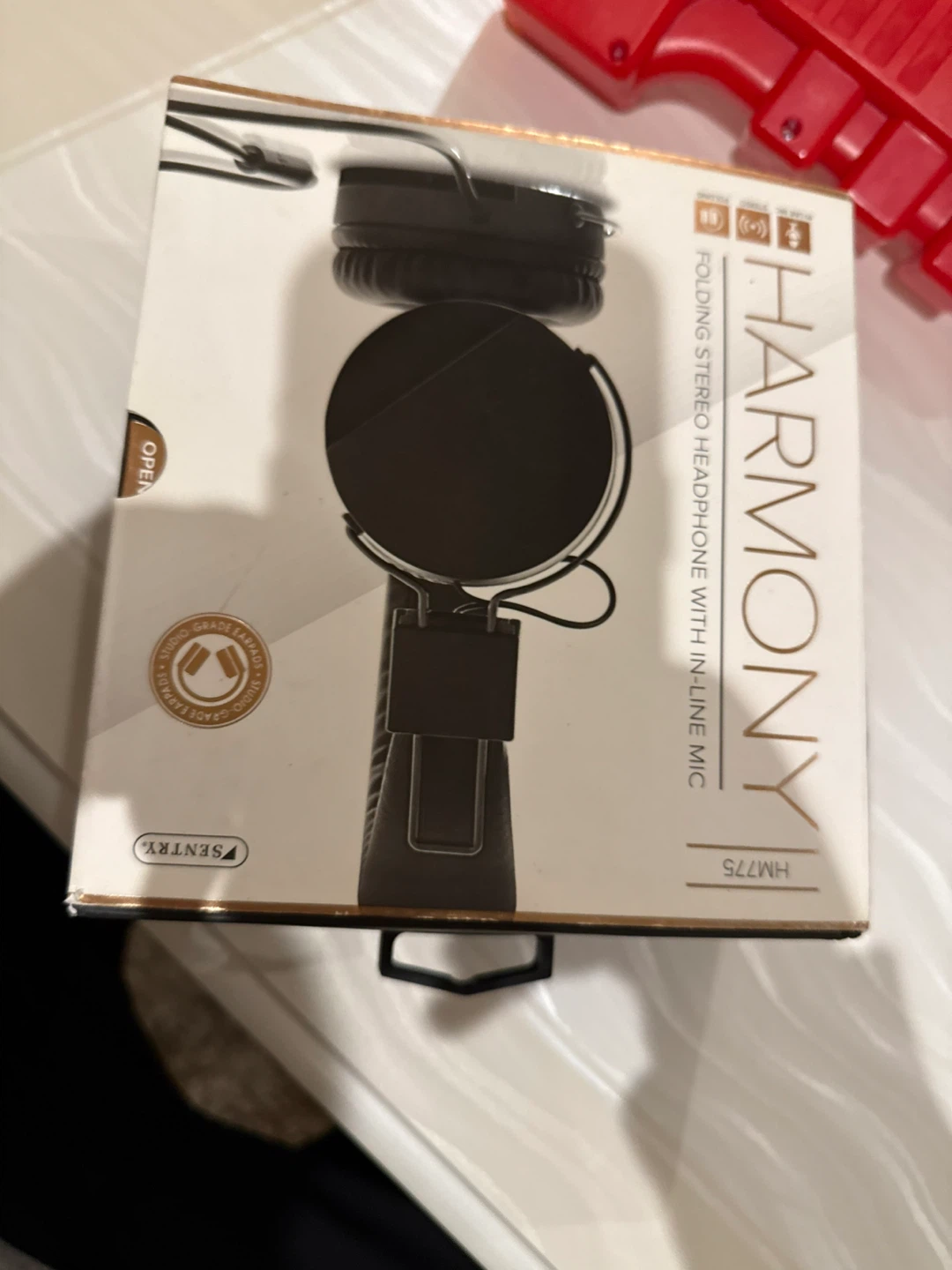 Sentry Harmony HM775 Folding Stereo Headphones with In-Line Mic