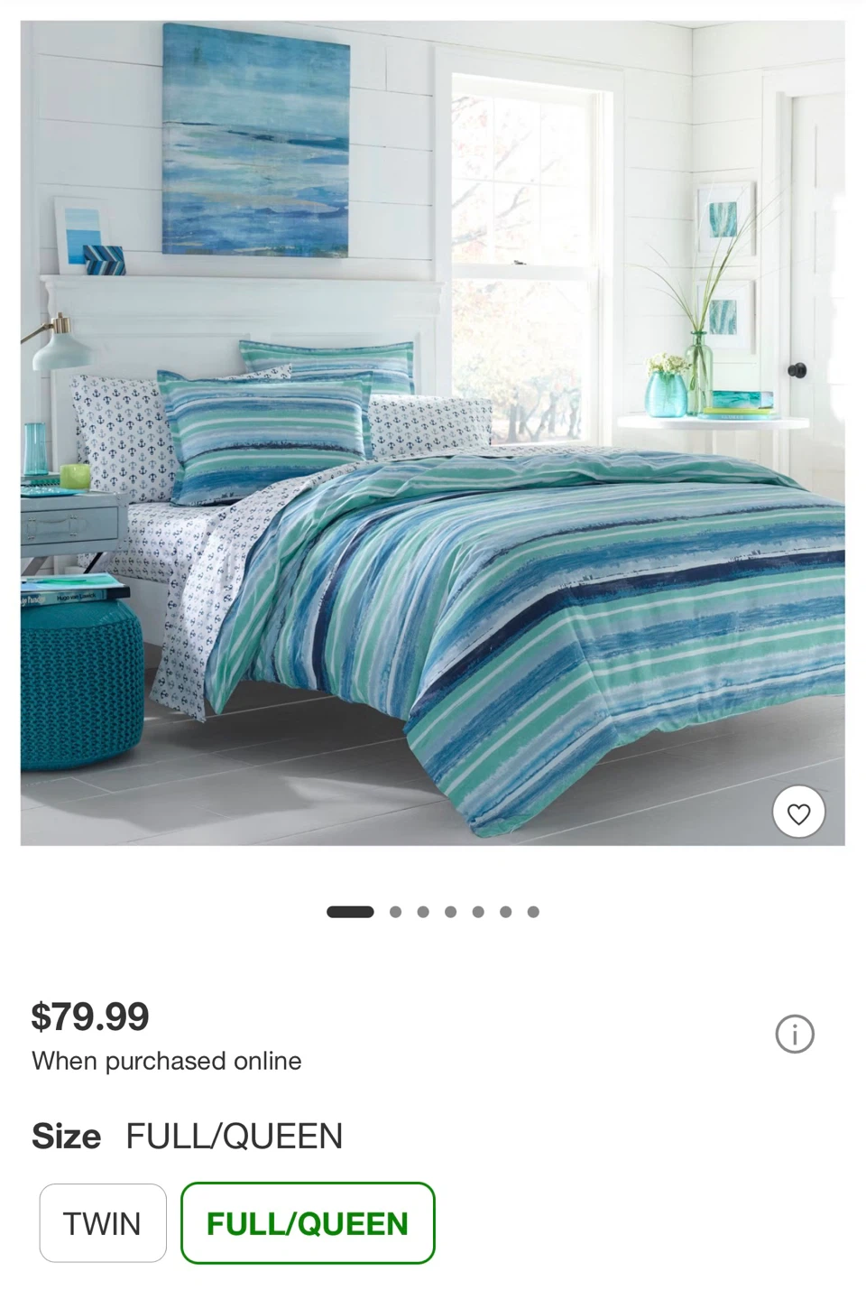 Poppy & Fritz Aqua Alex Comforter Set - Full/Queen - photo 4