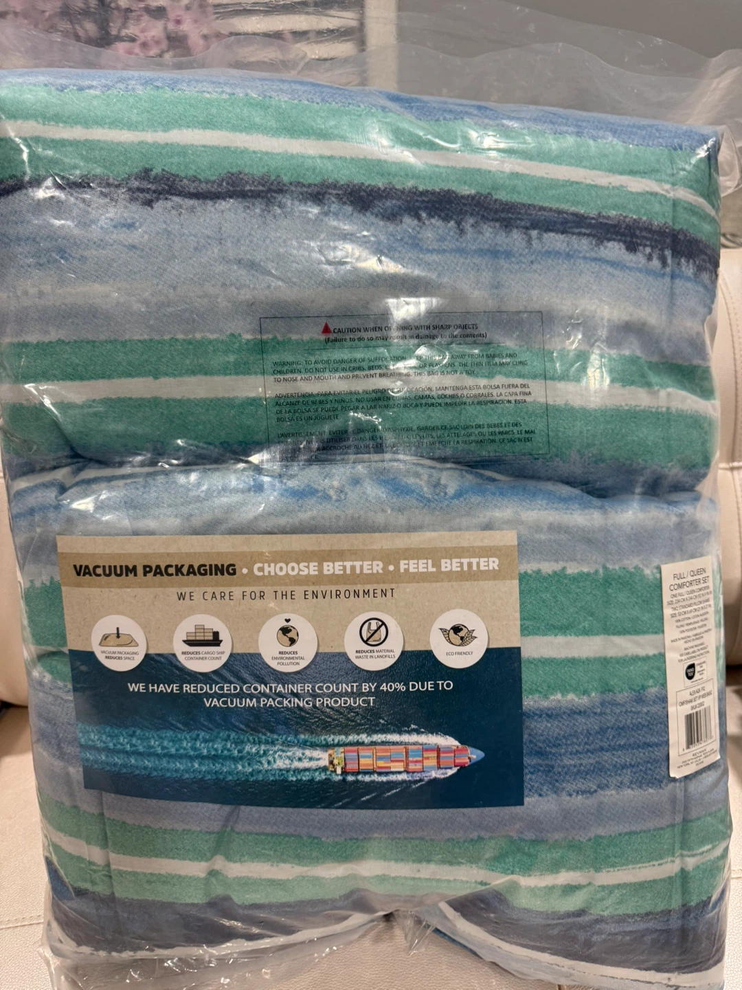 Poppy & Fritz Aqua Alex Comforter Set - Full/Queen