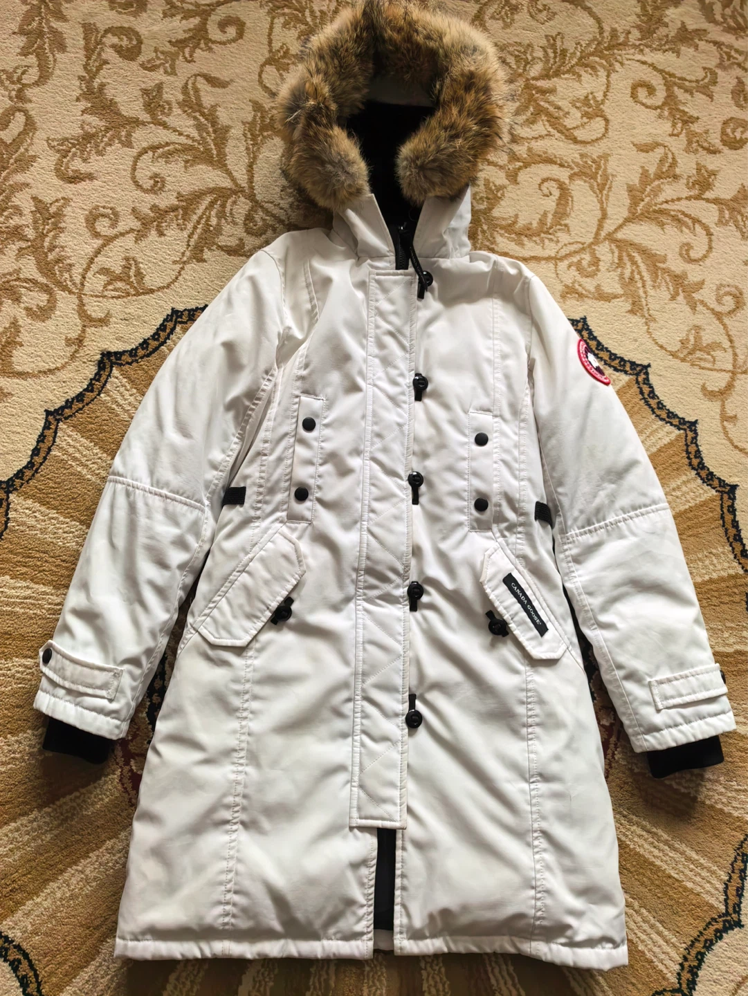Canada Goose White Kensington Parka 2XS (Like New)