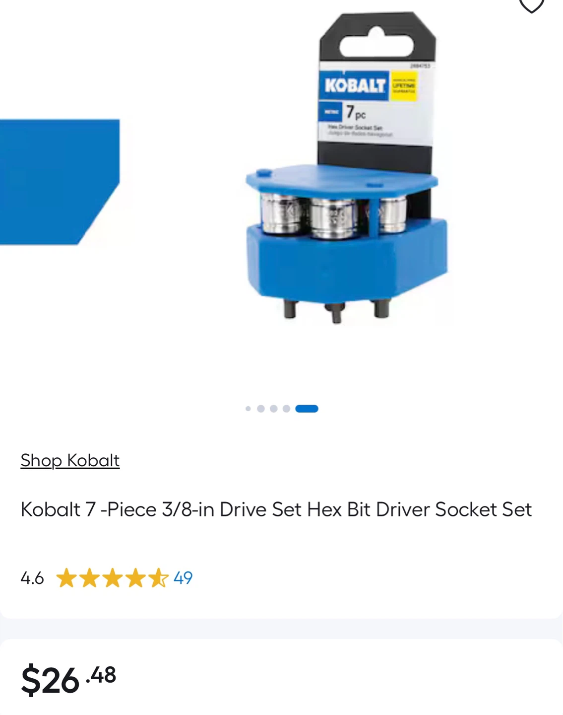 Kobalt 7-Piece 3/8-in Drive Metric Hex Bit Driver Socket Set - photo 4