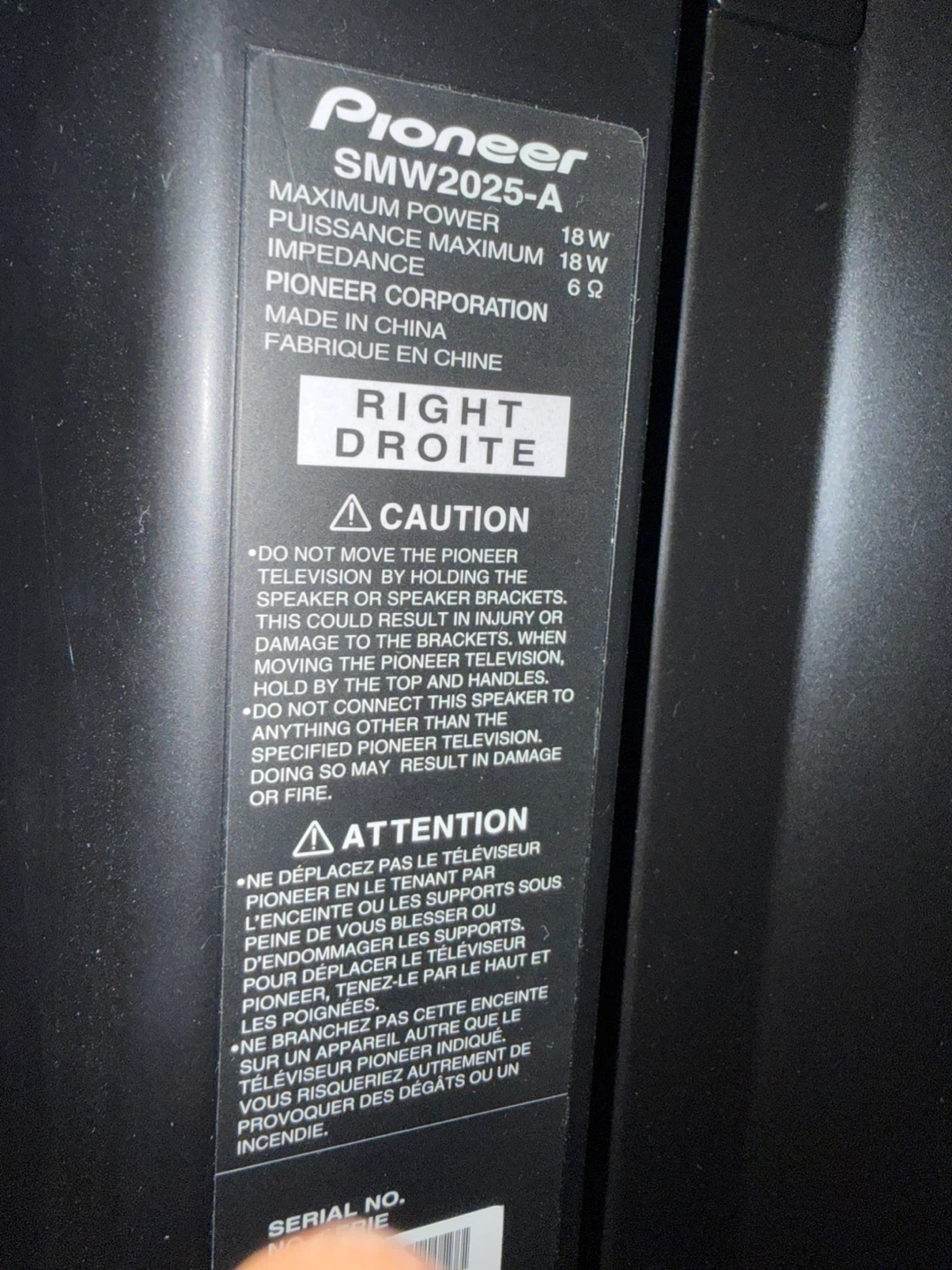 Pioneer PRO-111FD Flat Panel TV - photo 4