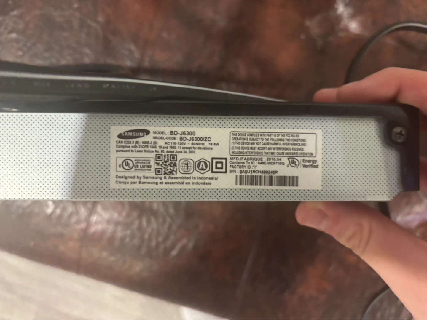 Samsung BD-J6300 Blu-ray Player - photo 3