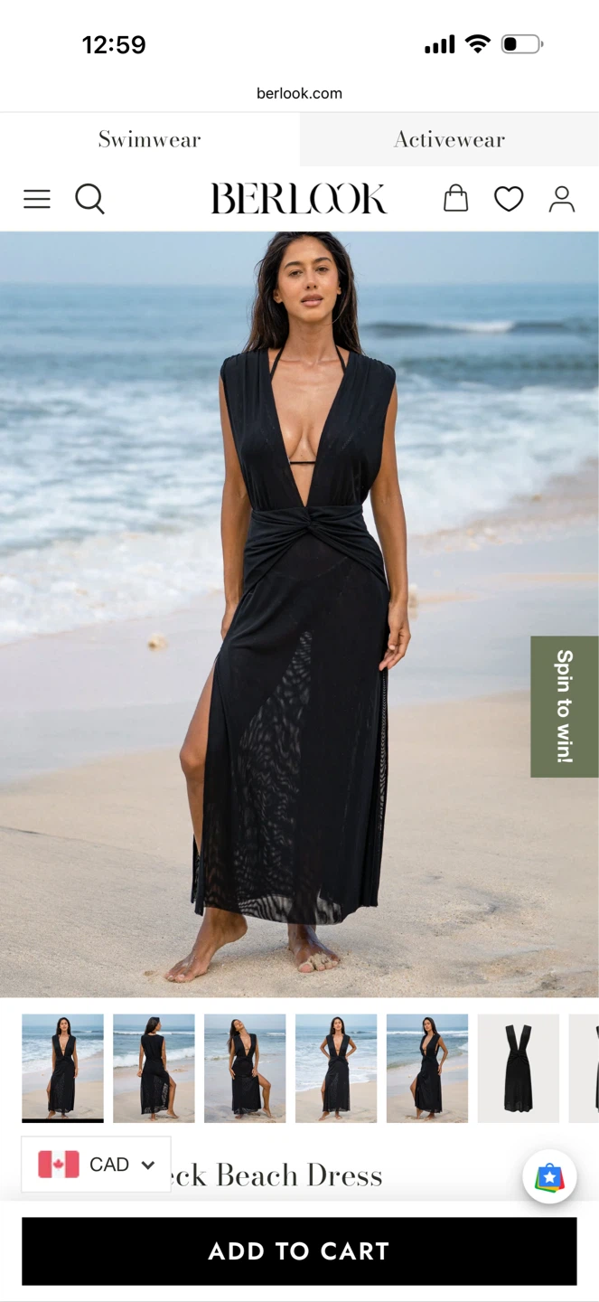*BNWT* Berlook Black Beach Maxi Dress - size small