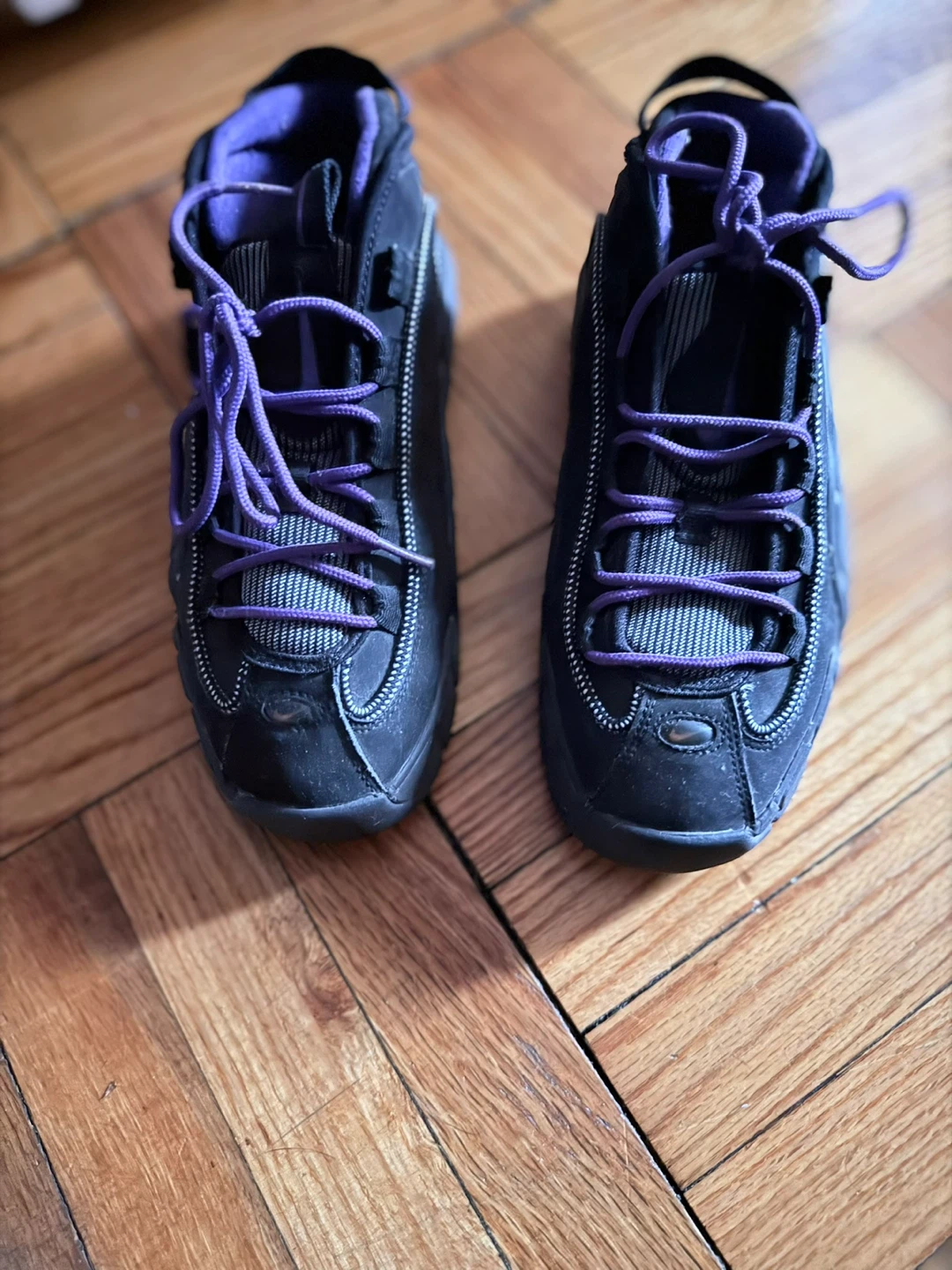 Nike Air Penny IV Men's Basketball Shoes Black Purple Size 10 - photo 3
