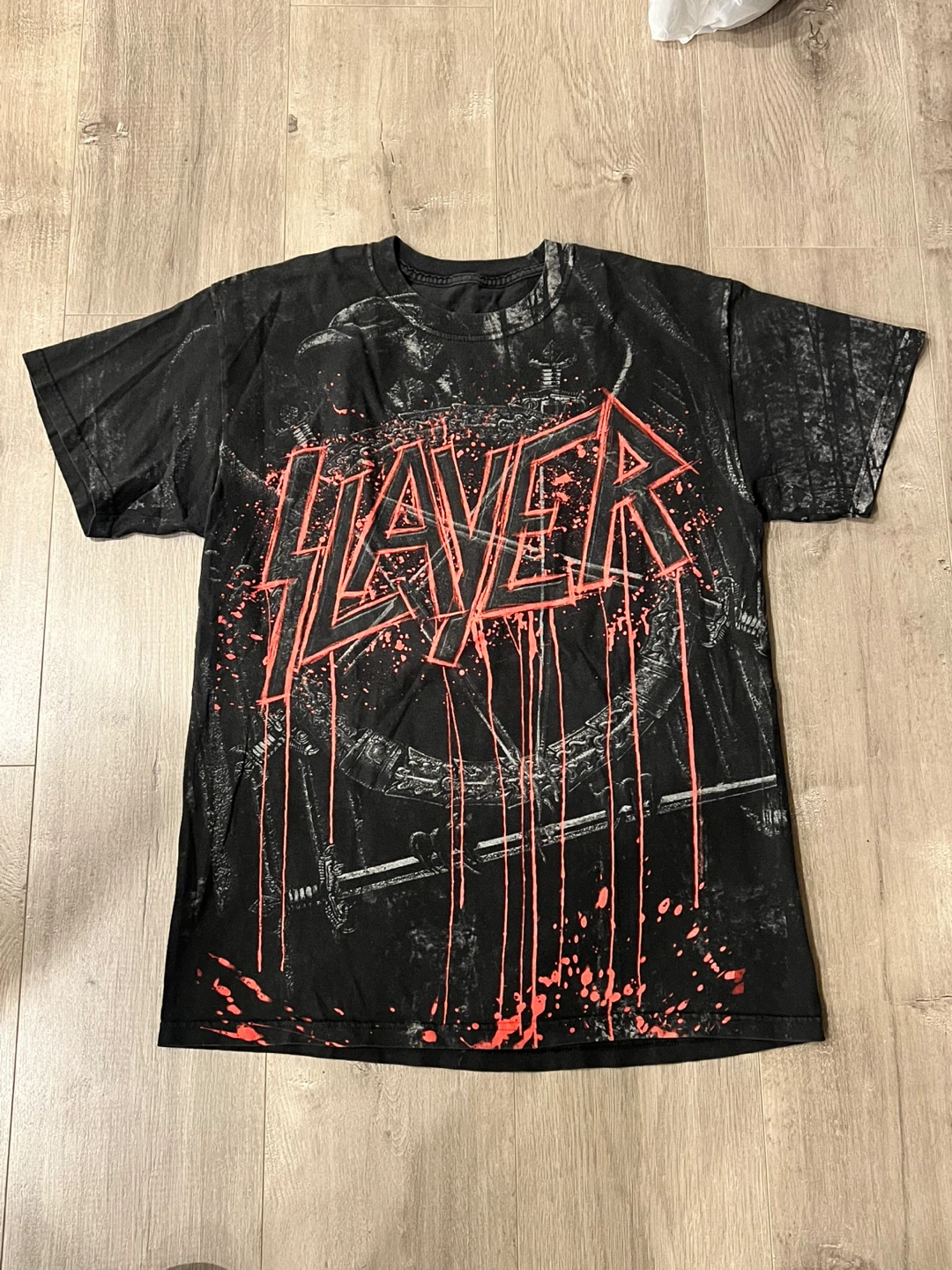 Vintage Y2K Slayer AOP Band Graphic T-Shirt