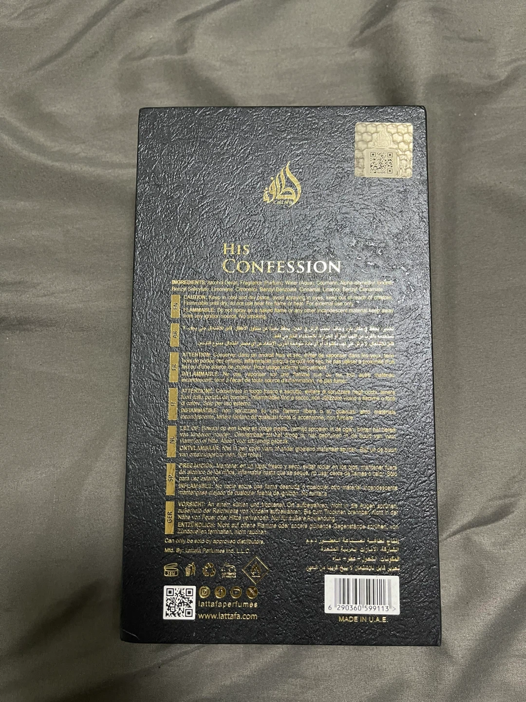 Original Lattafa His Confession EDP for Men, 100ml. 100% full - photo 4