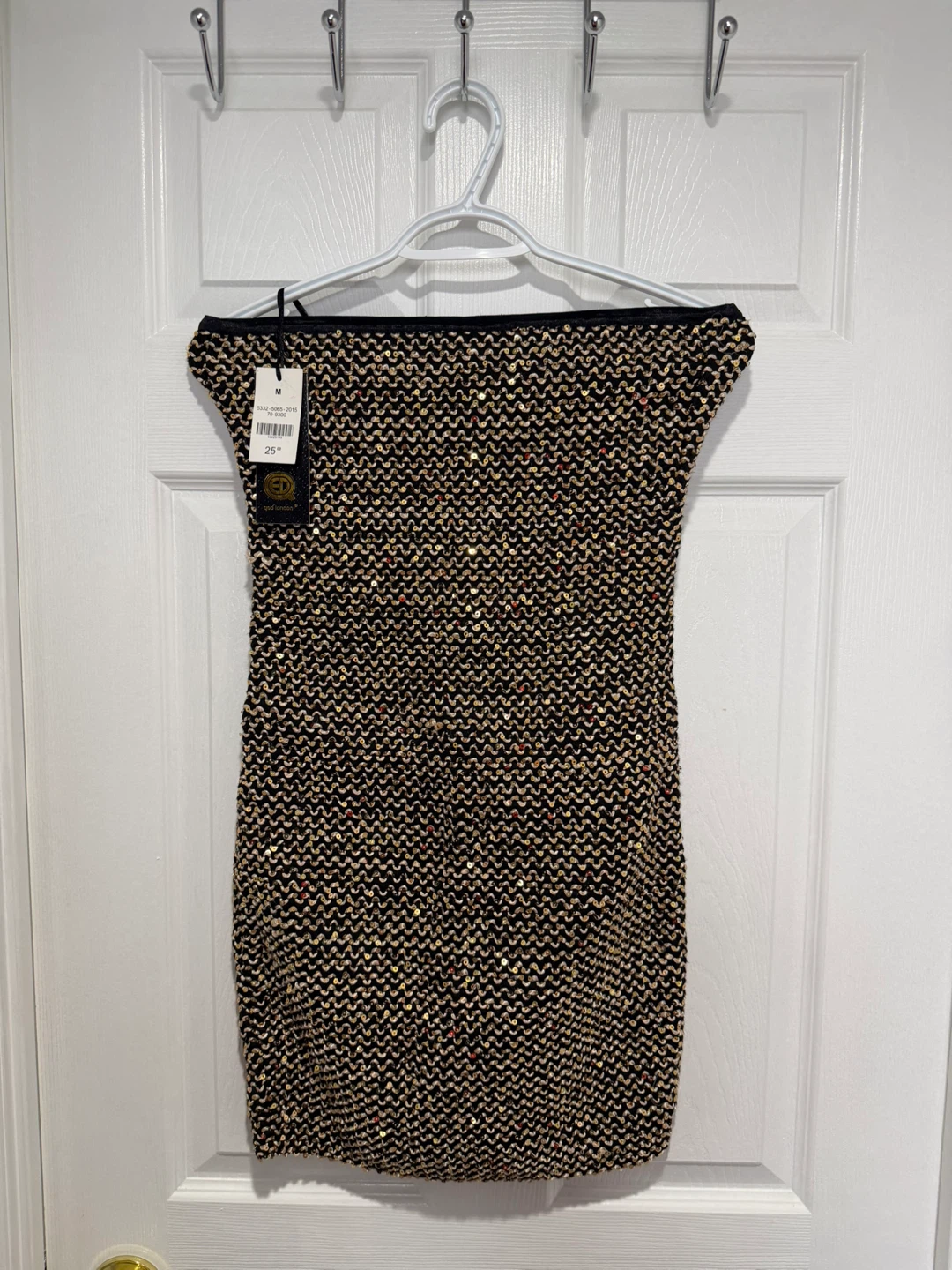 Sparkly Gold and Black Sequin Dress