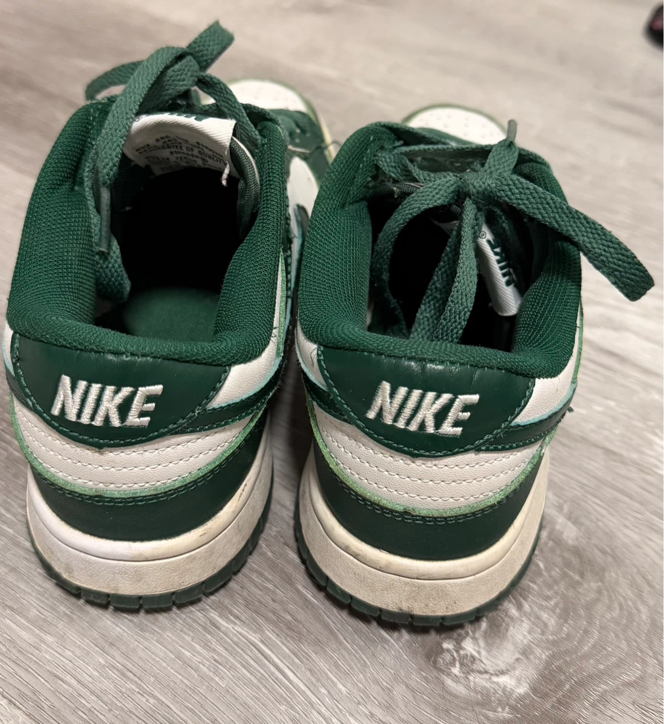 Nike Dunk Low White Green Sneakers - photo 2