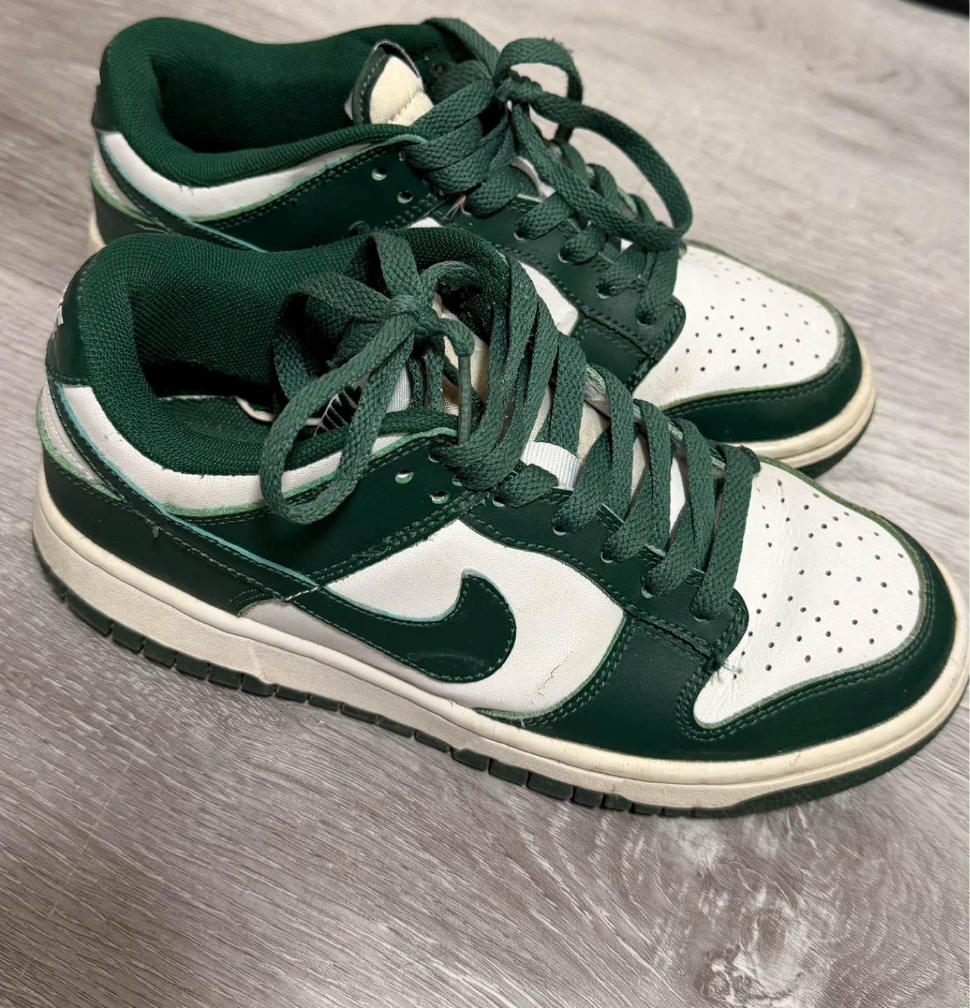 Nike Dunk Low White Green Sneakers - photo 3