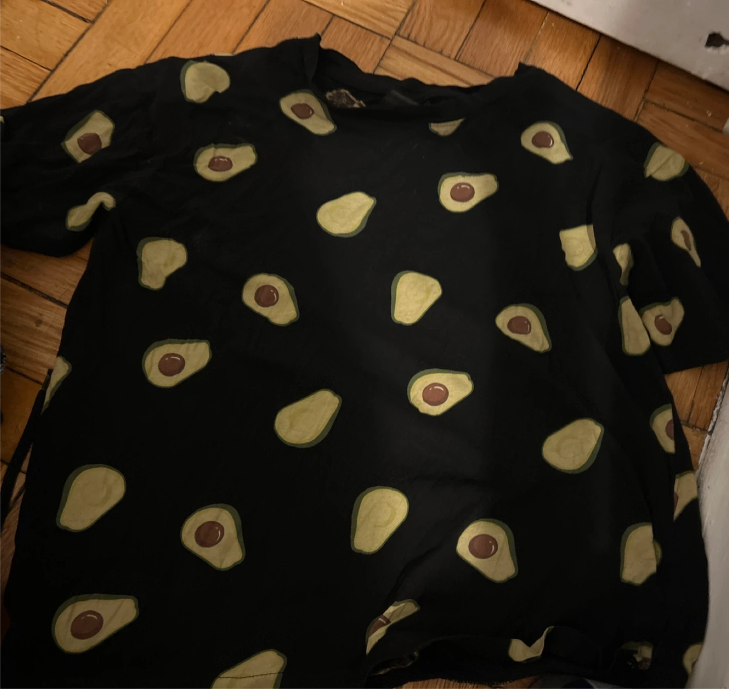 Black Avocado Print Pajama Set