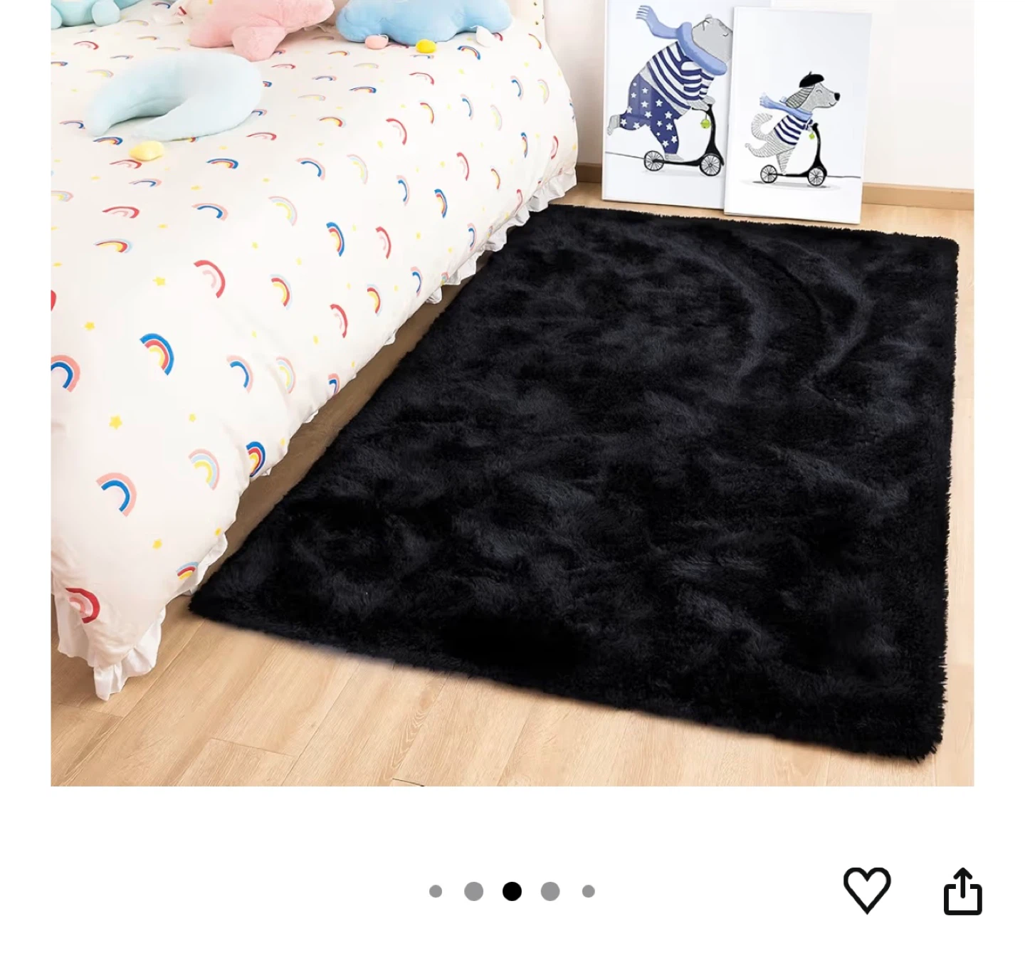 Black Plush Rug - photo 3