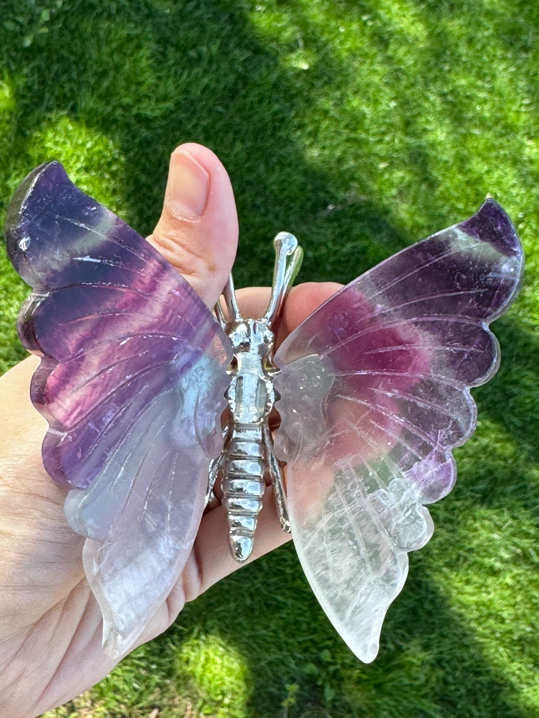 Purple Fluorite Butterfly Figurine - photo 4