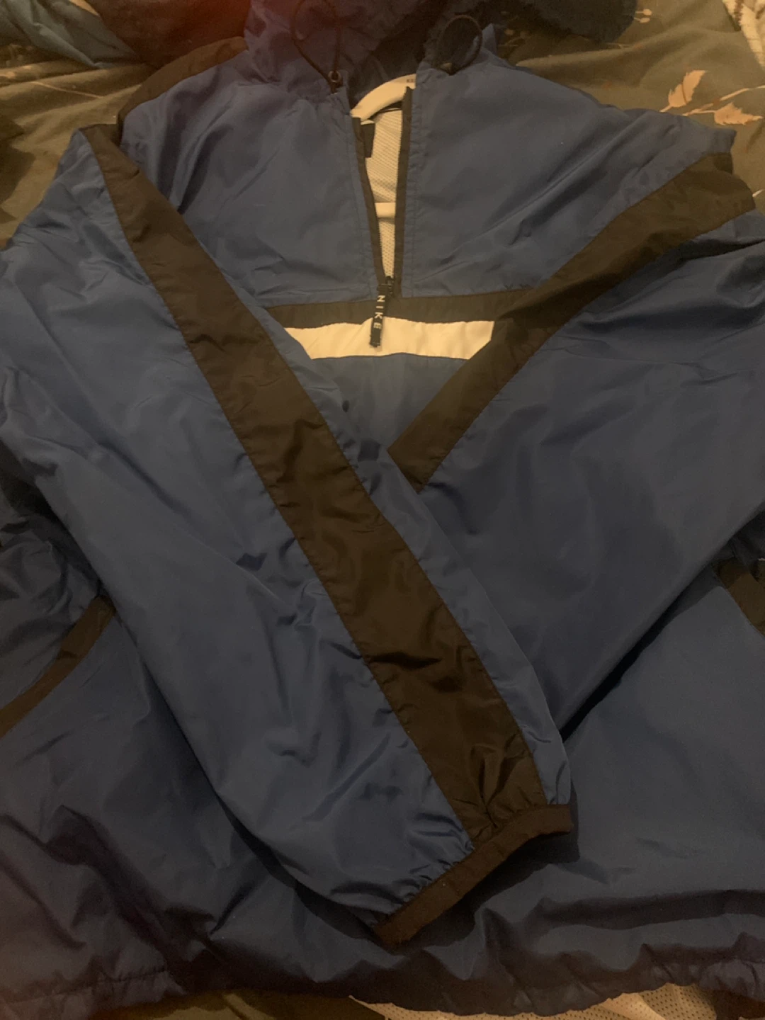 Blue Nike Anorak Windbreaker Jacket
