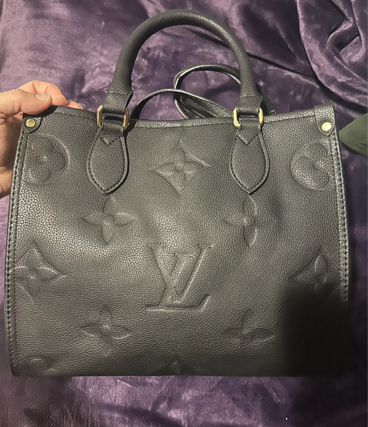 Louis Vuitton Black Monogram Empreinte Leather Speedy 25